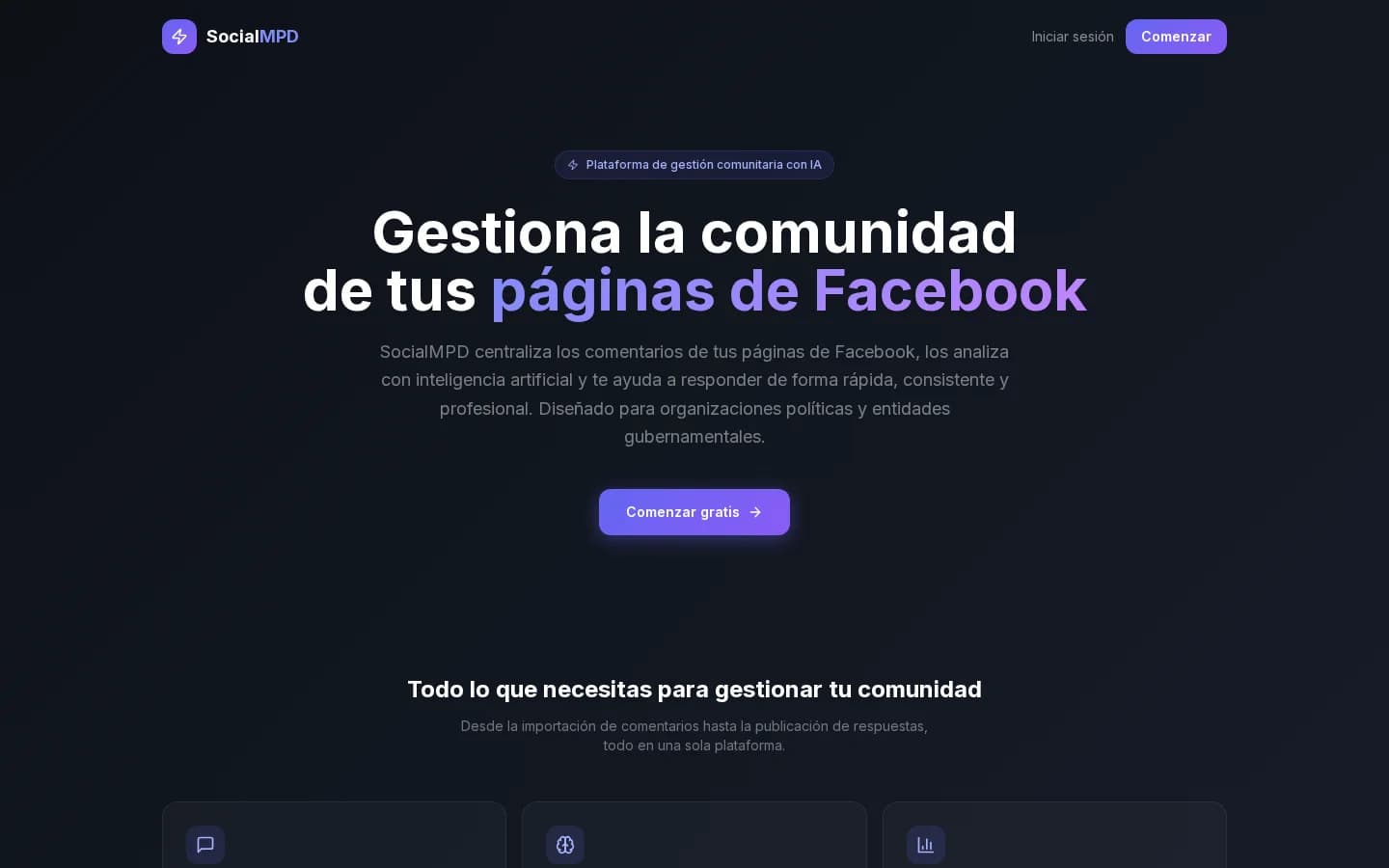 Web pública de Social MPD