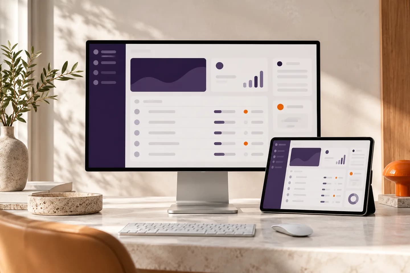Custom software · illustrative composition